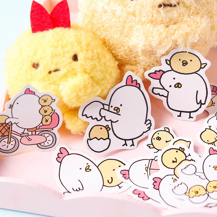 45 штук упак. Kawaii милый цыпленок яйцо маркер стикер Дневник сделай сам украшения