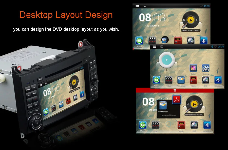 Sale 7" HD Android 8.1 OS Car DVD Player for Mercedes Benz GPS Nav Radio Stereo Bluetooth TV Wifi 3G Free GPS Card 2017 New Sales 2