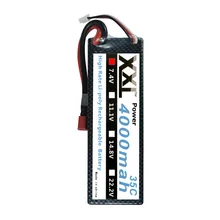 XXL rc Car Lipo Battery Hard Case 7.4V 4000mah 35C max 70C for 1/10 RC Car Traxxas Tamiya + T plug High Power