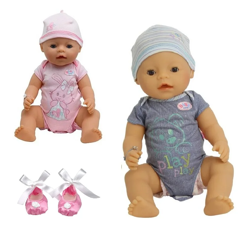 

New born Doll Accessories,leisure jumpsuits Doll Clothes Wear fit for 43cm Baby Doll, Good Quality Children best Birthday Gift