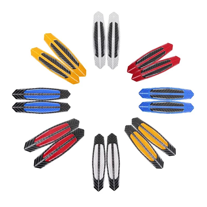 

Car Accessories Wheel Eyebrow door open Reflective Sticker Warning Decorative Sticker Carbon Fiber Safe Anti-collision Strip