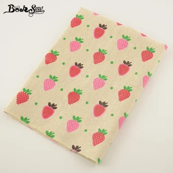 

Booksew Cotton Linen Fabric Strawberries Design Sewing Material For Tablecloth Bag Curtain Cushion Pillow Zakka Home Textile
