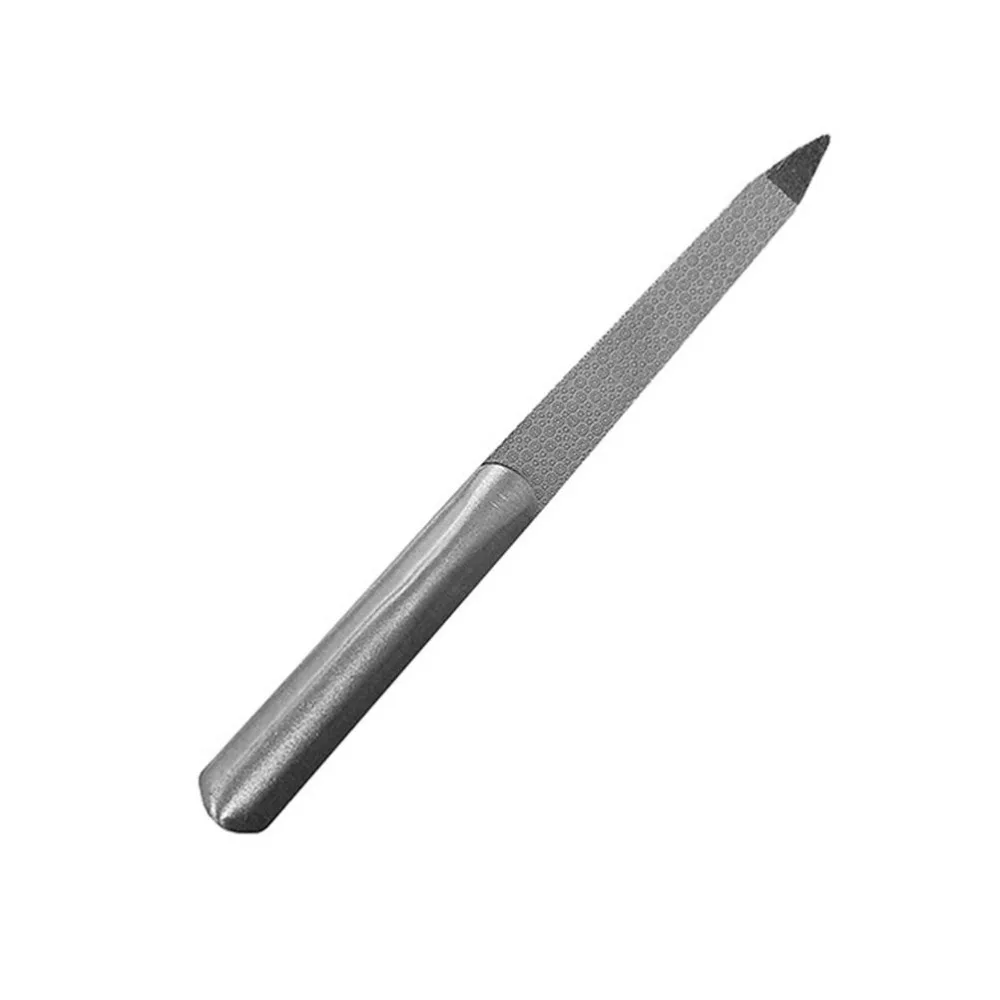 1 шт. профессиональная пилка для ногтей из нержавеющей стали, буферная металлическая двухсторонняя шлифовальная палочка, маникюрный скраб для педикюра, инструменты для маникюра, толстые