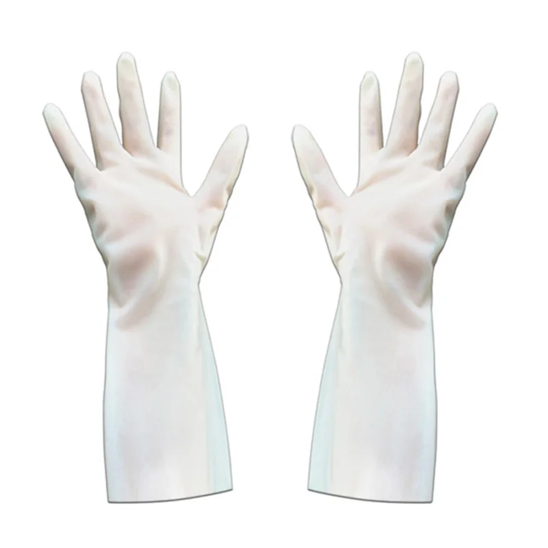 1pair Rubber Cleaning Gloves Oil Resistant Dish Washing Reusable Cleaning Gloves QP2