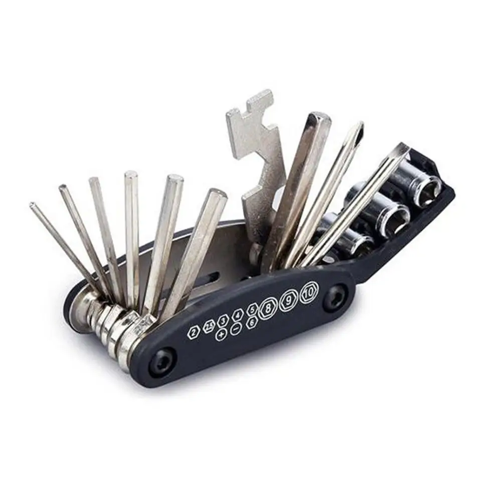 cheap 15 In 1 Bicycle Repairing Set Bike Tools Multifunction Tool Bike Repair Tool Kit Wrench Screwdriver Chain Carbon steel bicycle