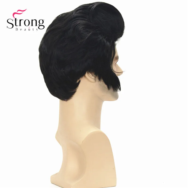 Черный короткий парик для косплея, устойчивый синтетический парик для мужчин