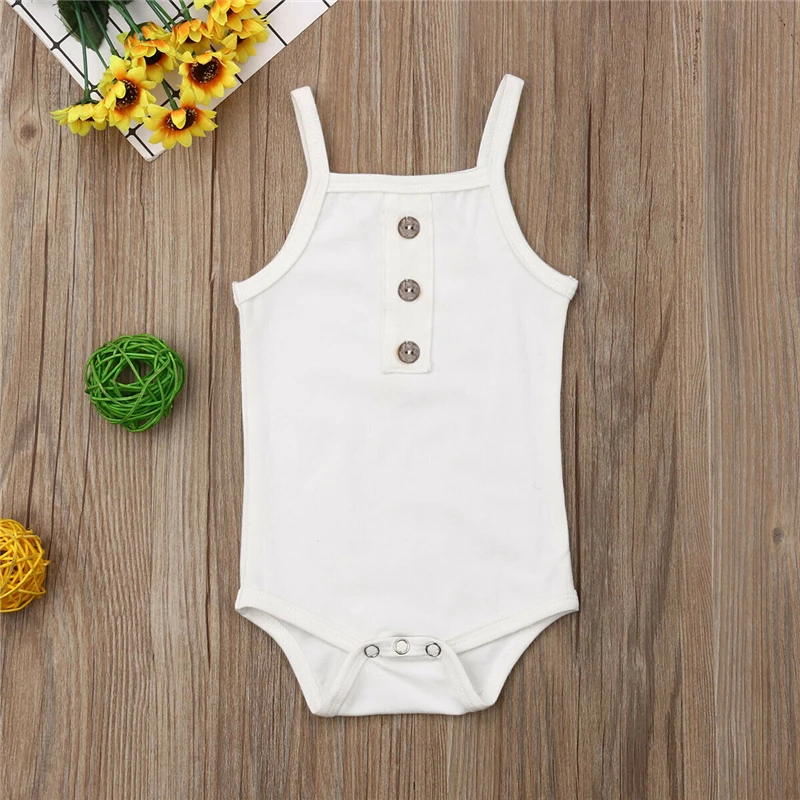 الوليد طفل طفلة الصبي بلون ملابس الصيف القطن رومبير بذلة Sunsuit 2019 الملابس 0-24 M