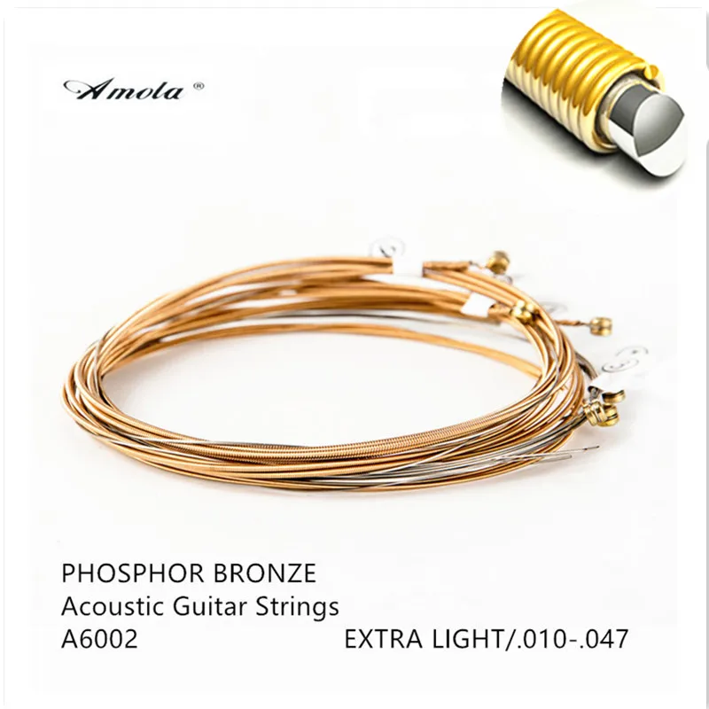 A6002 Acoustic Guitar Strings Copper Thin Film with Coating 010 047 80/