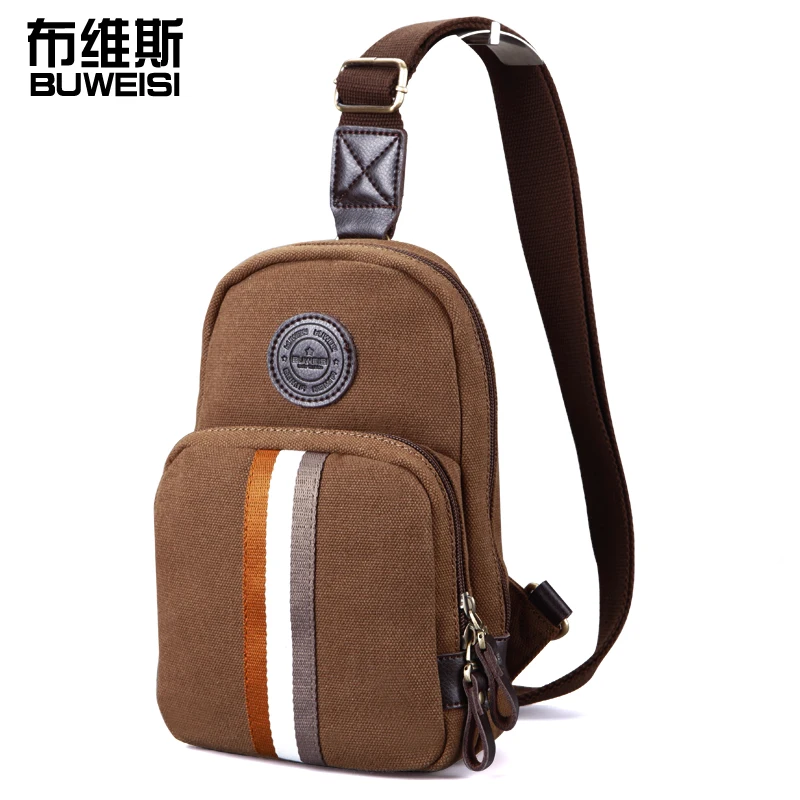 Europe style Men chest bag Korean version casual canvas man bag students pockets of men and