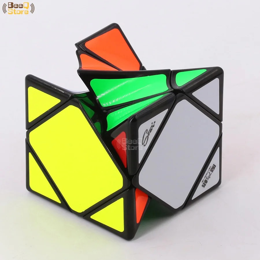 Mofangge Twistyskewb Twisty детская головоломка-кубик Cubo Magico головоломка на скорость игрушки для детей черный Stickerless Красочный корпус необычный острый