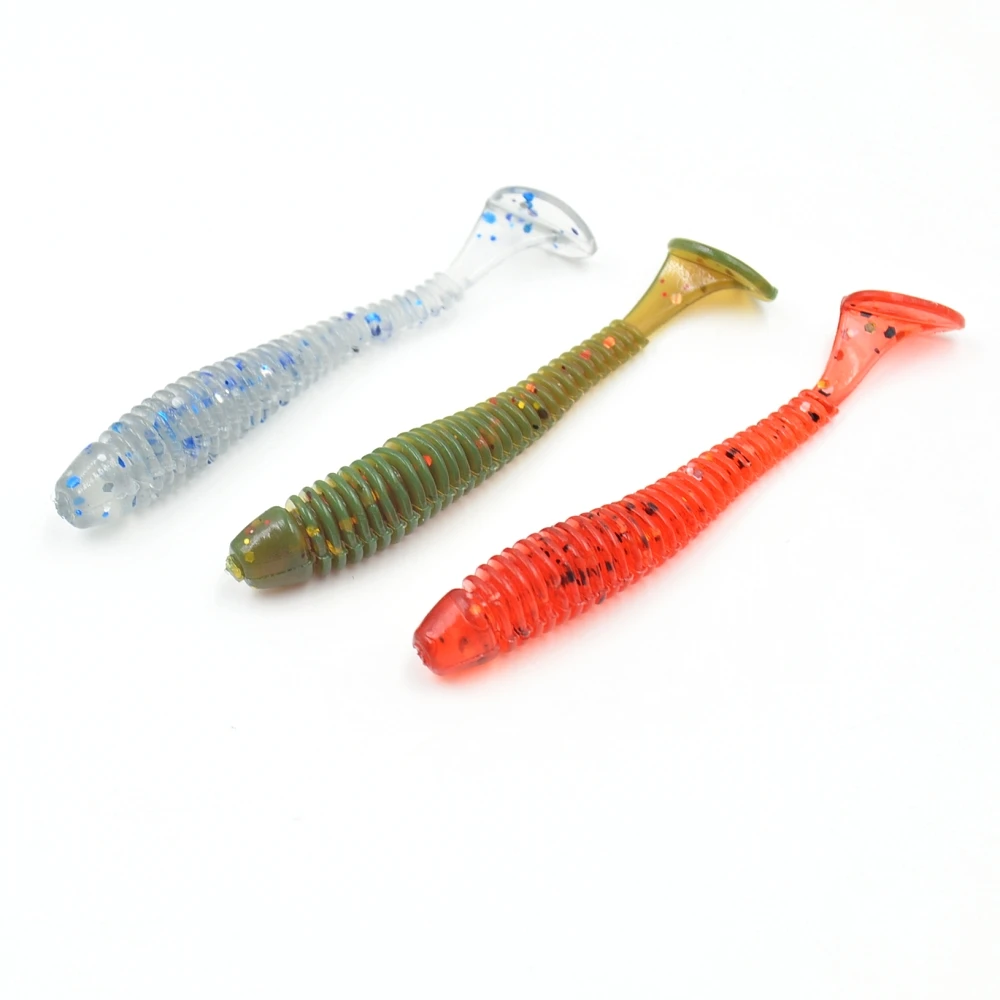 

10pcs/Lot Silica gel Contains salt Swing Impact 52mm/0.6g Fishing Lures Swimbait Craws Soft Lures Fishing Soft Bait Bass