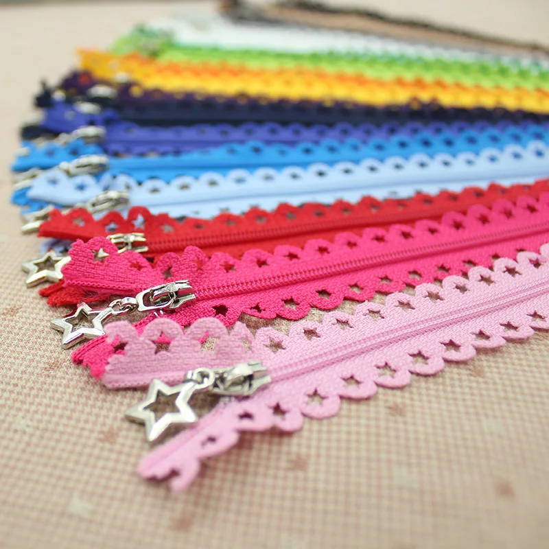 10pcs 3 25cm closed end nylon lace zipper for garment handmade