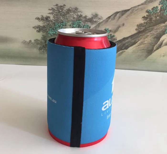 500 шт./лот рекламный логотип печатных Австралии Stubby держатель может охладители неопрен пить рукава термо-сумка-холодильник льдом