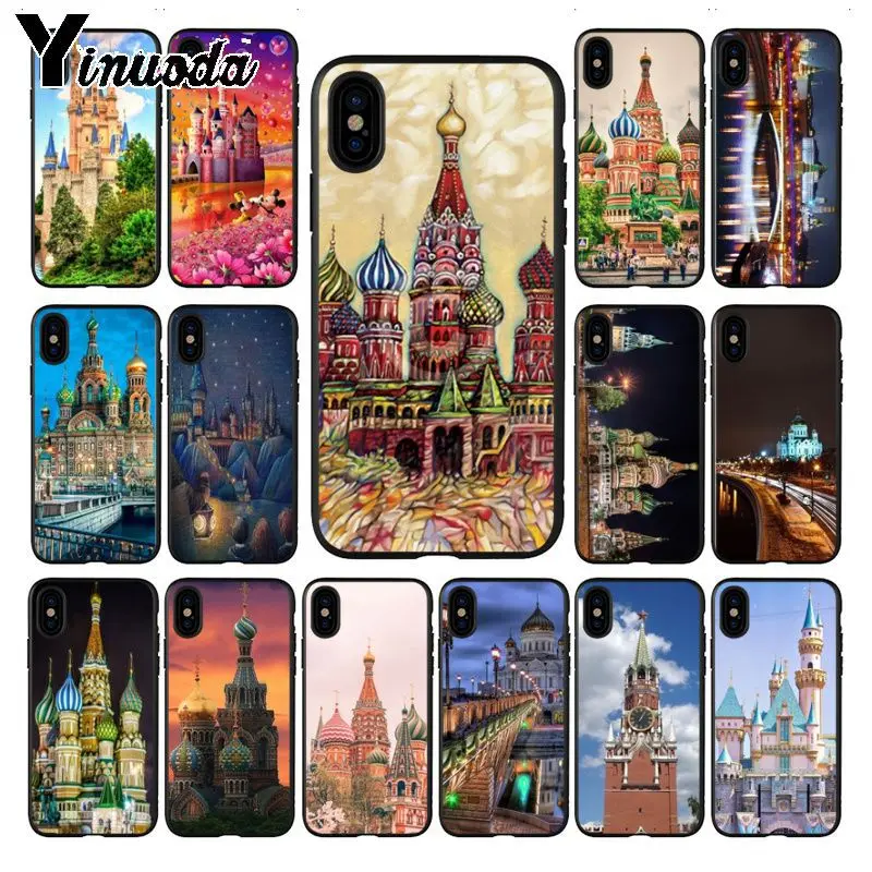 Yinuoda чехол для телефона с красным квадратом в русском стиле iphone 8 7 6 6S Plus 5 5S SE XR X XS