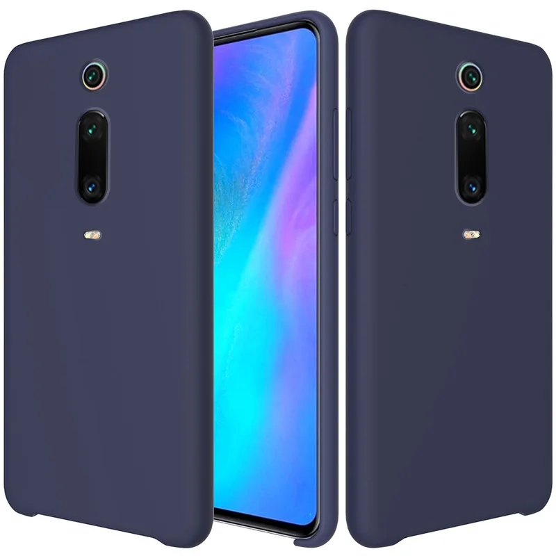Denim Blue Чехол GKK для Xiaomi Redmi K20 pro, жидкий силиконовый, шелковистый, мягкий, для детской кожи, защитный чехол для Redmi 9 T, чехол, Fundas - Цвет: Denim Blue