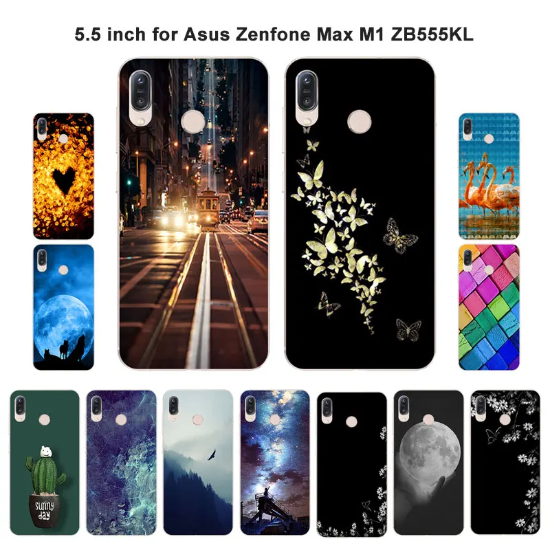 5 &quotдля Asus ZB555KL ультратонкий TPU Grimace чехол для телефона ASUS Zenfone Max M1 Мягкая