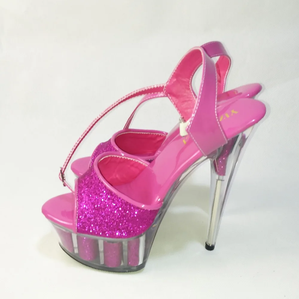 Women Sandals Buckle Strap Toe Thin Heels Shoes 15cm High Heels Peep Toe Wedding Dance Shoes