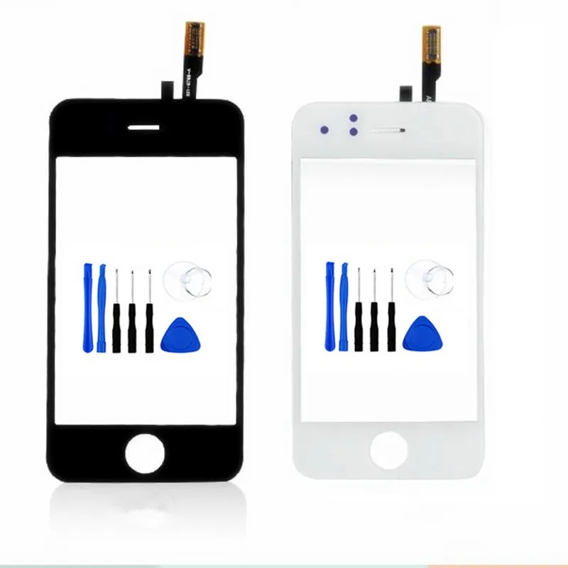 

A++ Front Outer Glass lens + Touch Screen digitizer replacement &Tools for iphone 3G 3GS balck white