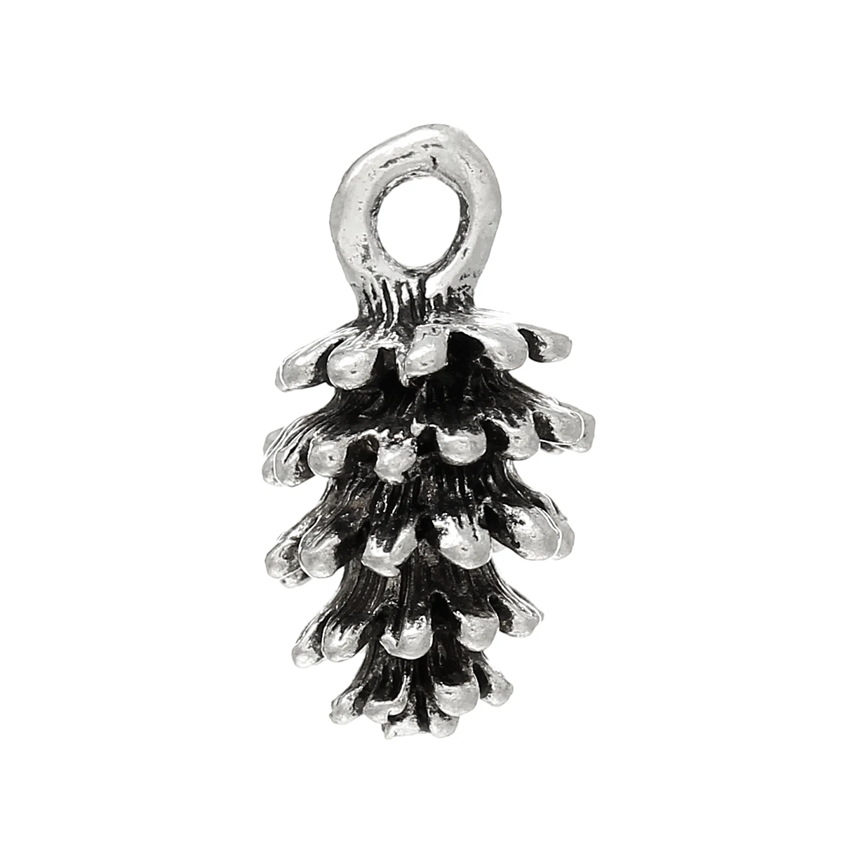 

DoreenBeads Zinc metal alloy Charm Pendants Acorn Antique Silver 15.0mm( 5/8") x 8.0mm( 3/8"), 6 PCs 2015 new
