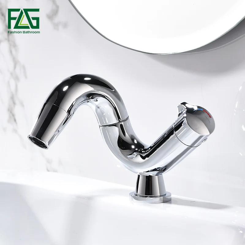 

FLG Special Style Basin Faucet Fashion Bathroom Faucet Tap Personality Faucet Mixer Cold and Hot Water Mixer Single Handle Tap