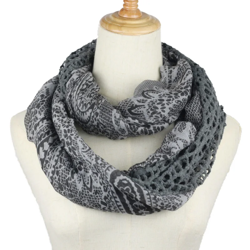 

2019 Winter Ring Scarf Women Knitting Infinity Scarves Knitted Warm Neck snood Scarf Loop Scarves