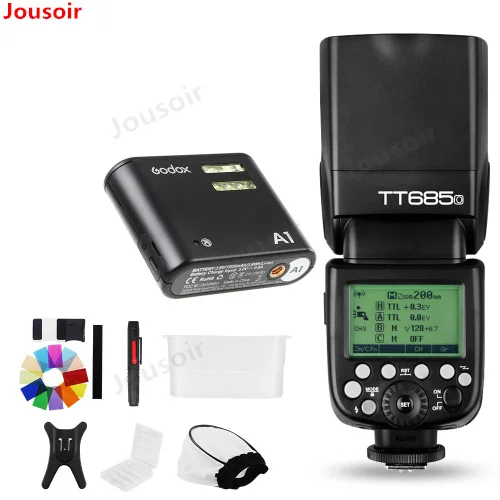 Godox TT685O HSS ttl вспышка с Godox A1 вспышка телефон Speedlite Встроенная система X1 для телефона 7 7s CD50 G