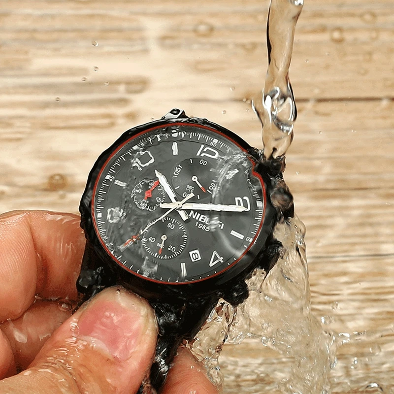 NIBOSI Relogio Masculino Watch Men Fashion Casual Waterproof Quartz Military Stainless Steel Sports