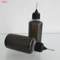 10 шт. 30 мл прохладный черный иглы Пластик бутылки, капельницы бутылка для электронной жидкости, эго, для масла, пустой масло инструмент