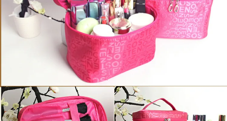 Extra grande capacidade mulher cosméticos sacos de