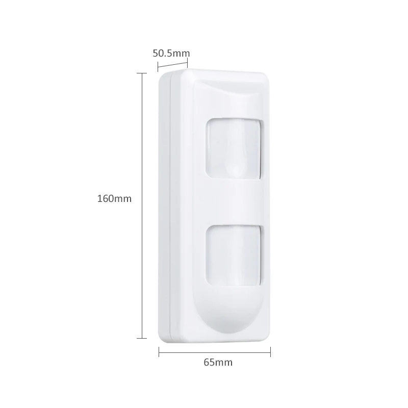 2pcs Wide Angle/Curtain/Pet Friendly Dual PIR Sensor Outdoor PIR Microwave Detectors Waterproof for Wired Alarm System