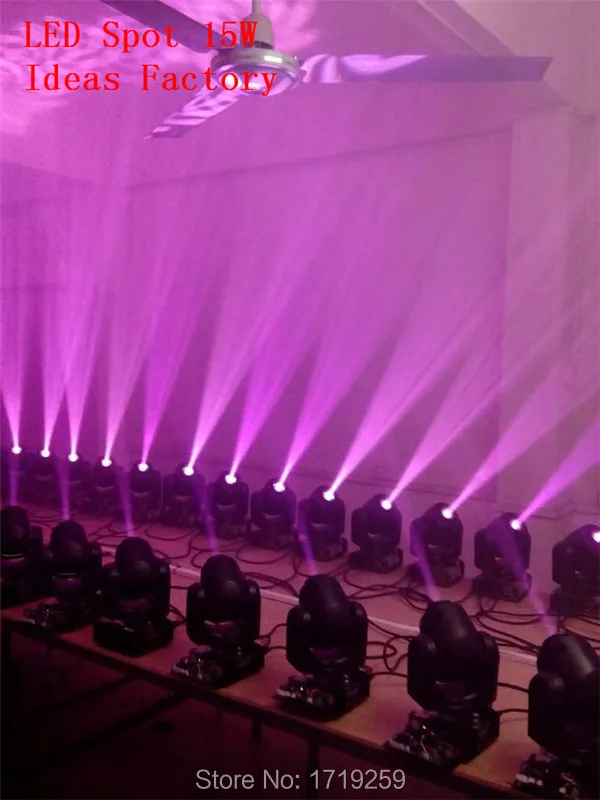 

Fast Shipping 5/13 Channels Mini LED Moving Head Spot Light 15W COB RGB Free Shipping