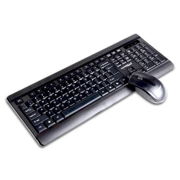 

Wireless Keyboard Mouse Combos Set Bundles Kit with USB Receiver Gaming Gamers for PC Laptop Gamer Waterproof Black