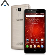 Оригинал DOOGEE Y6C Quad Core 2 ГБ Оперативная память 16 ГБ Встроенная память мобильного телефона Android 6.0 отпечатков пальцев ID смартфон 5.5 дюймов экран HD 3200 мАч