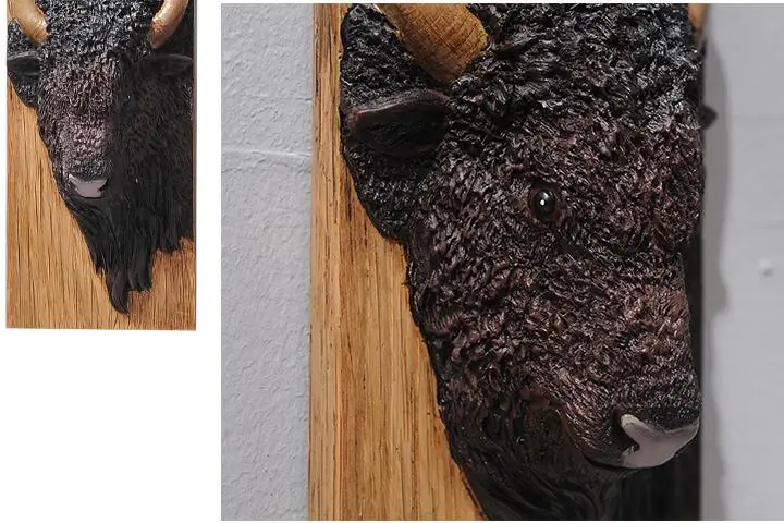 Настенные украшения 3D картина с животными Орел Слон Олень бык Фреска смолы настенные подвесные украшения аксессуары для дома подарок для дома - Цвет: Светло-зеленый