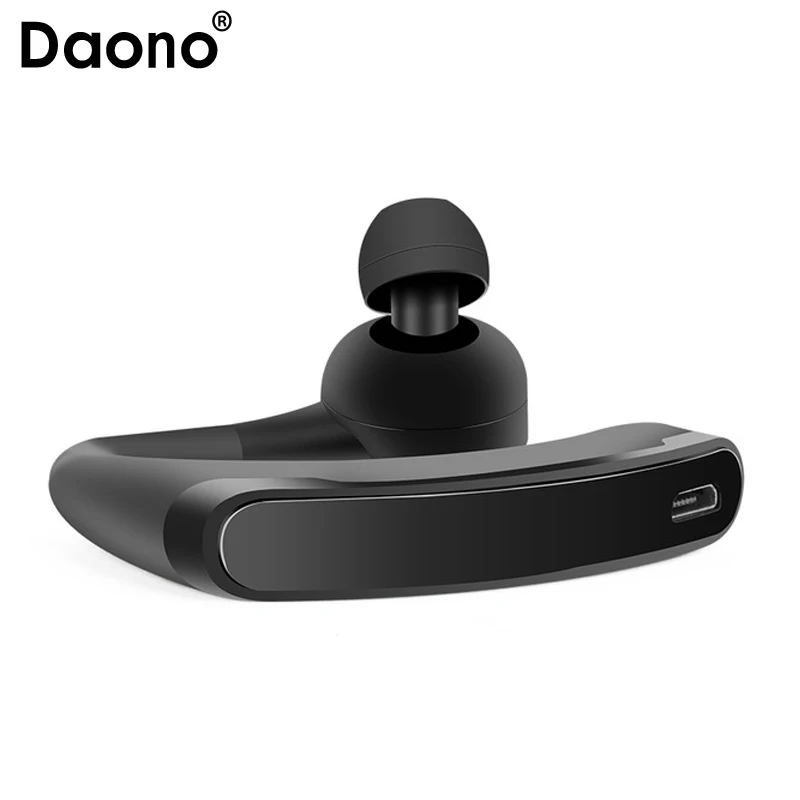 DAONO True Stereo Wireless Bluetooth Earphone Headsets Office Handsfree Bluetooth Headphones with Mic Voice Control Music Earbud