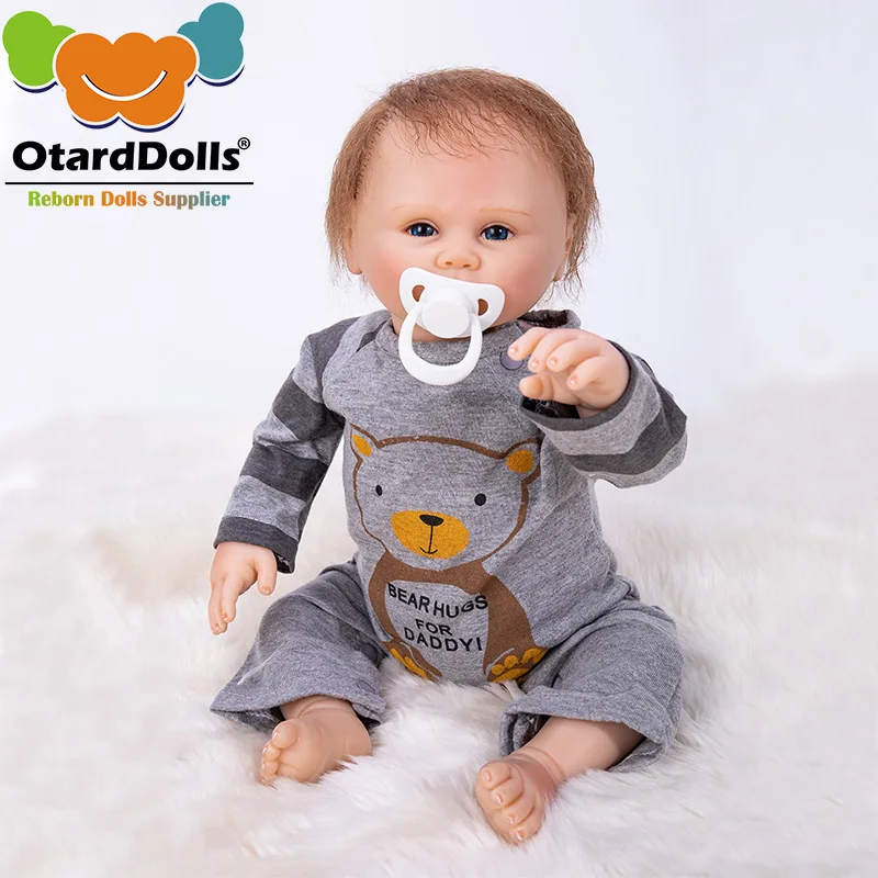 OtardDolls новорожденных Reborn силиконовые куклы 20 дюймов игрушки Baby Face для детей голубые глаза для маленьких девочек игрушки подарок для детей