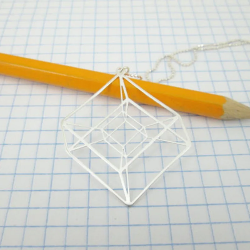 Ожерелье с геометрическими фигурами Hypercube 4D ожерелье|lot lot|lot womanlot necklace |