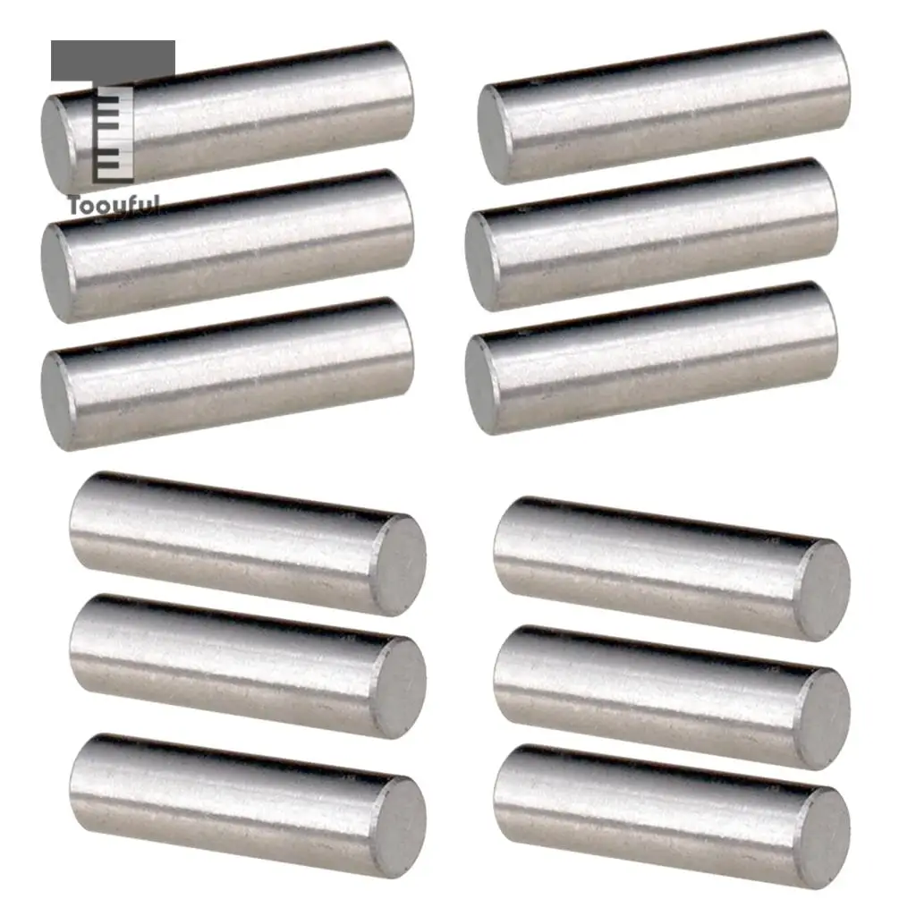 Tooyful 12pcs Alnico 5 Pickup Polepiece Magnet Slug Rods 18mm for Electric Guitar Bass Parts