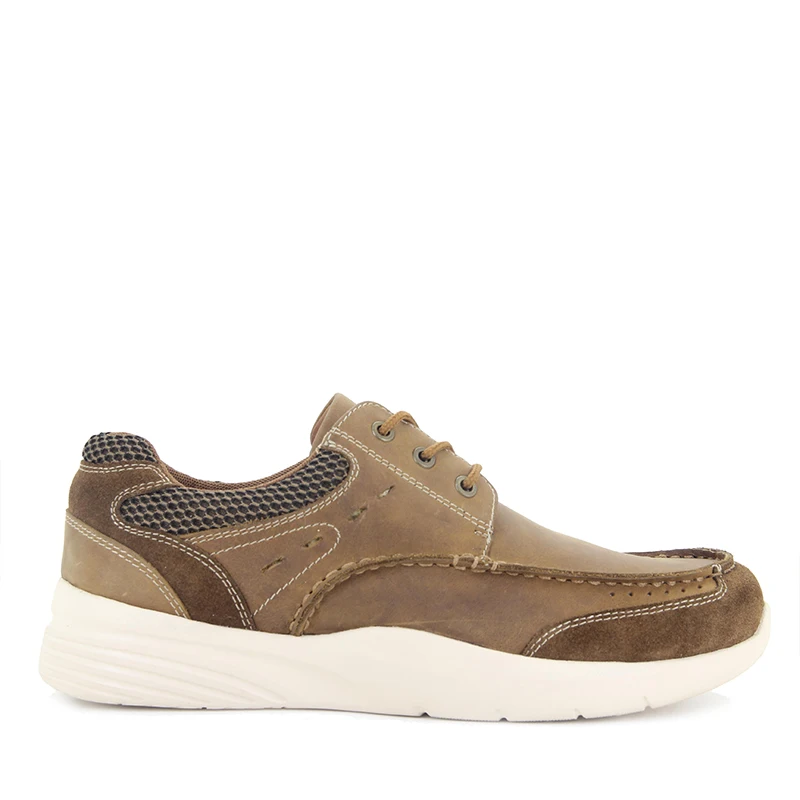 Livre Respirável Mens Luz Homens Caminhadas Rendas Ar Sapatos Ao Oxfords Até Altura Para Chegada Couro Nova 2019 Casuais De Marrom Aumento wRxaOET