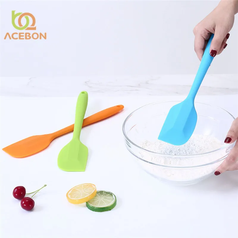  28*6cm Kitchen Silicone Cream Butter Cake Spatula Mixing Batter Scraper Brush Butter Mixer Cake Bru