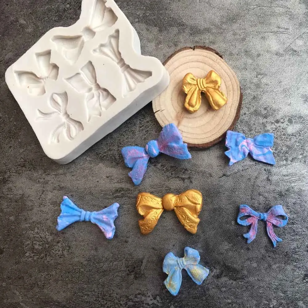 1PC Bow Tie Silicone Fondant Mold Chocolate Candy Craft Tools Kitchen