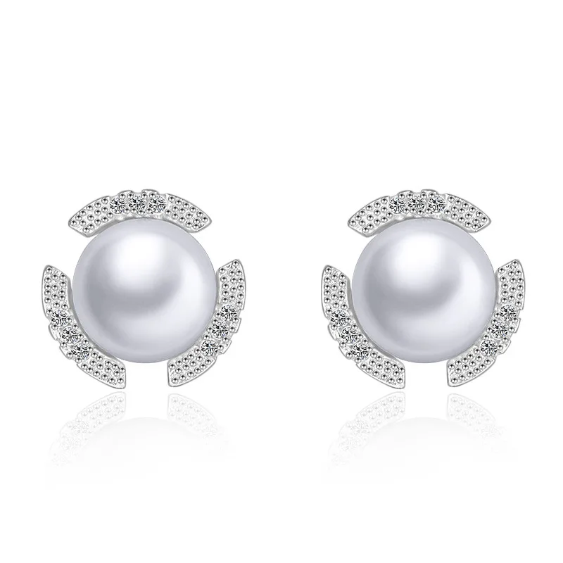 Crystals From Swarovski Fashion Jewelry Luxury Classical Piercing Pearl