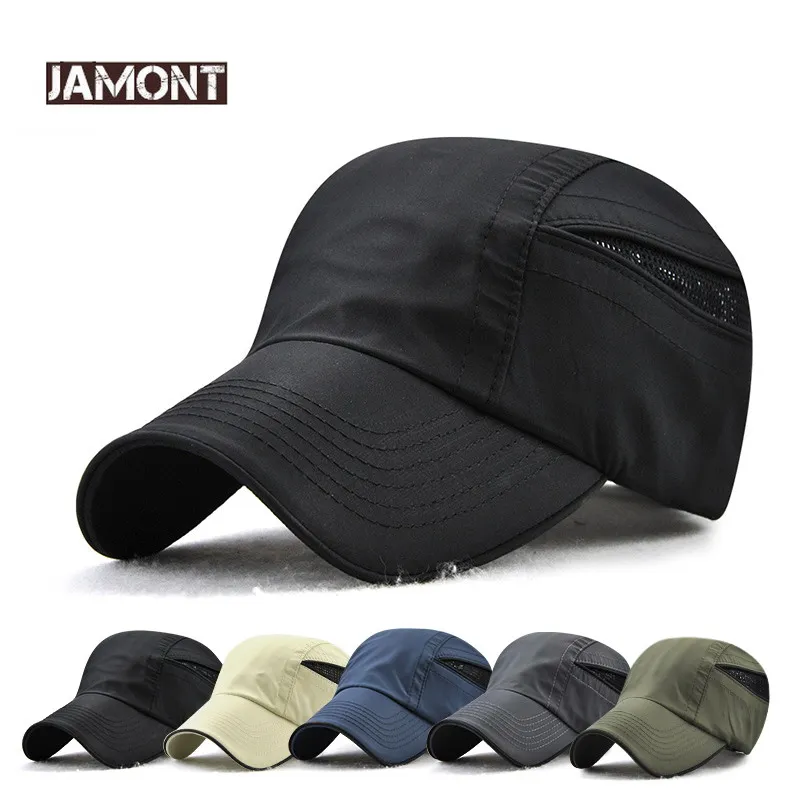 JAMONT Новая Летняя Спортивная Кепка Snapback для мужчин и женщин, бейсбольная кепка с сеткой, быстросохнущая спортивная бейсболка, солнцезащитная Кепка Gorras