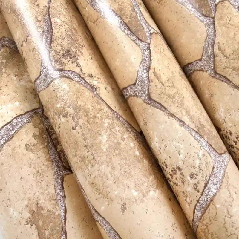 Vintage 3d Mosaico De Piedra De Roca De Ladrillo De Pared De Papel