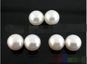 

Hot selling> free shipping 00381 3pair white freshwater pearl earring -Bride jewelry free shipping