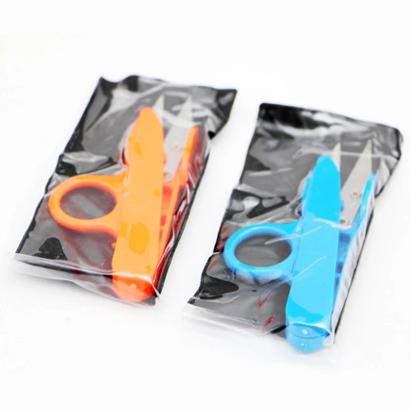 U Shape Plastic handle black yarn small scissors manganese steel cross-stitch U cut yarn thread cutting tools