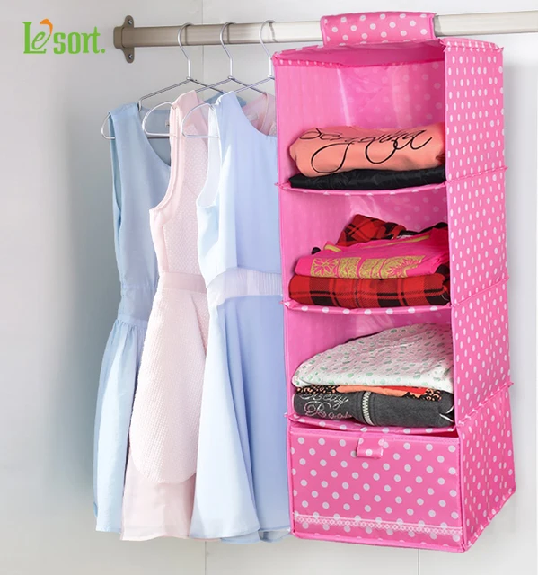 lesort wardrobe storage organizer washable color dot organizer