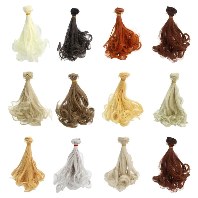 

15cm Doll Wig Handmade DIY Hair Row Doll Wigs Doll Hairs Inside Buckle Pear Flower