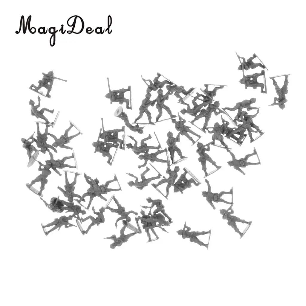  Pack of 400pcs Mini Army Base Set Accessory - 2cm Toy Soldiers Figurine Model Kids Collection -Black