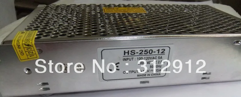 

12V 250W LED switch power supply;size:199*98*50mm